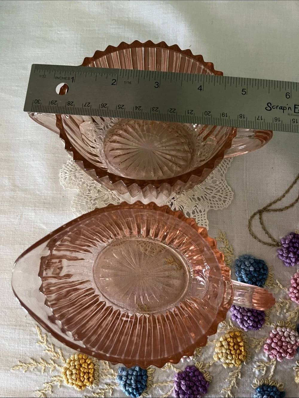 Vintage Queen Mary Pink Depression Glass Creamer & Sugar Set – 1930s